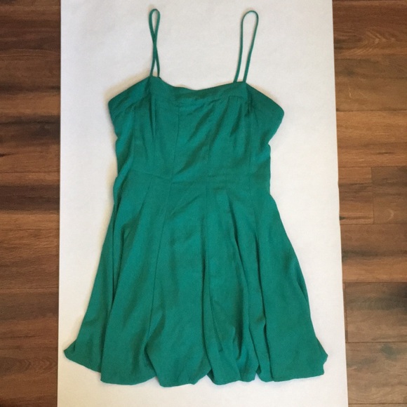 spaghetti strap fit and flare dress